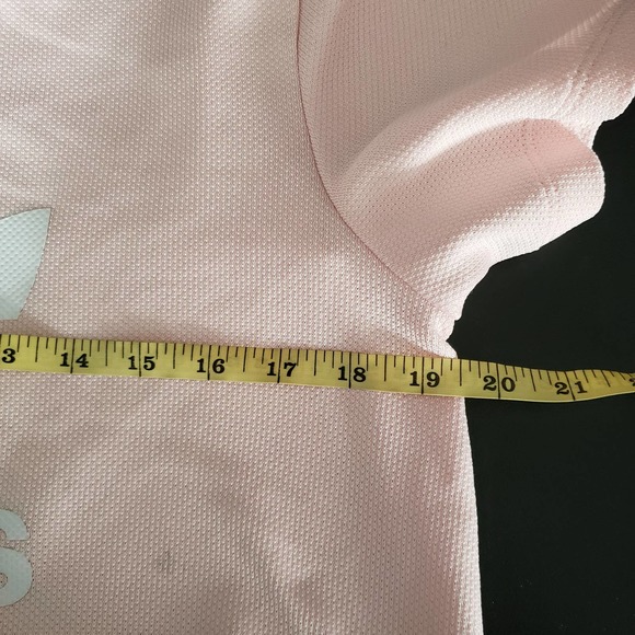 ADIDAS Pink White Short Sleeve Shirt - Picture 7 of 9